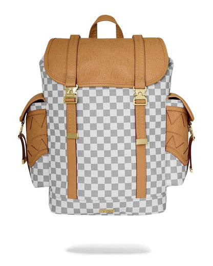 Zaino Sprayground bianco EMBOSSED CREAM CHECK MONTE CARLO 
