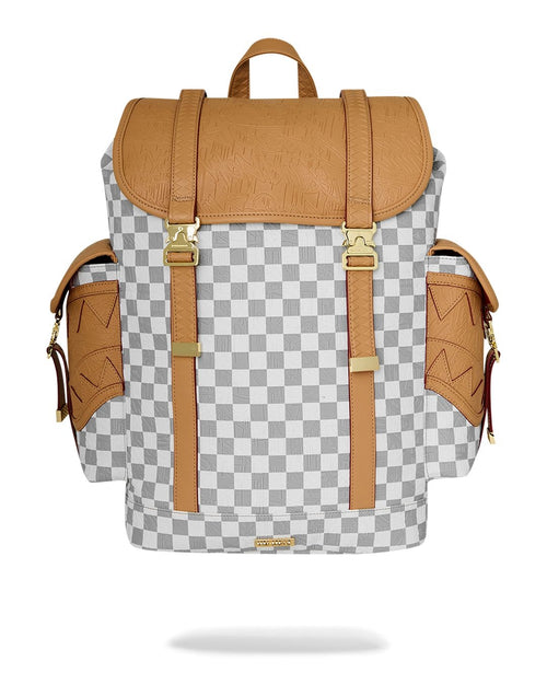Zaino Sprayground bianco EMBOSSED CREAM CHECK MONTE CARLO 