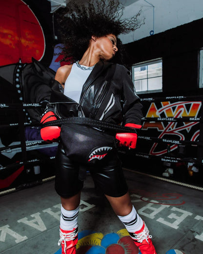 Marsupio Sprayground nero Fly knit mouth savvy crossbody