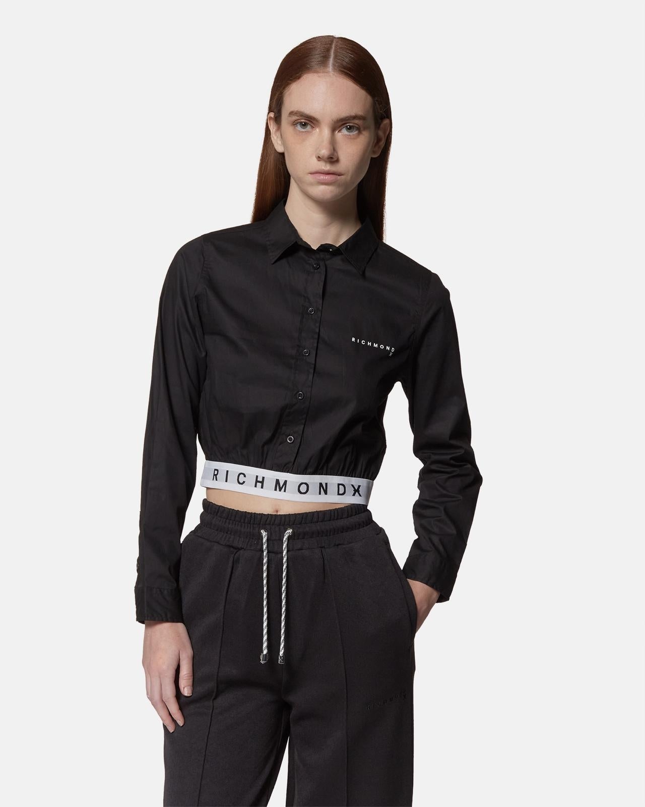 Camicia Richmond X cropped con fascia logata donna