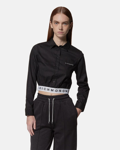 Camicia Richmond X cropped con fascia logata donna