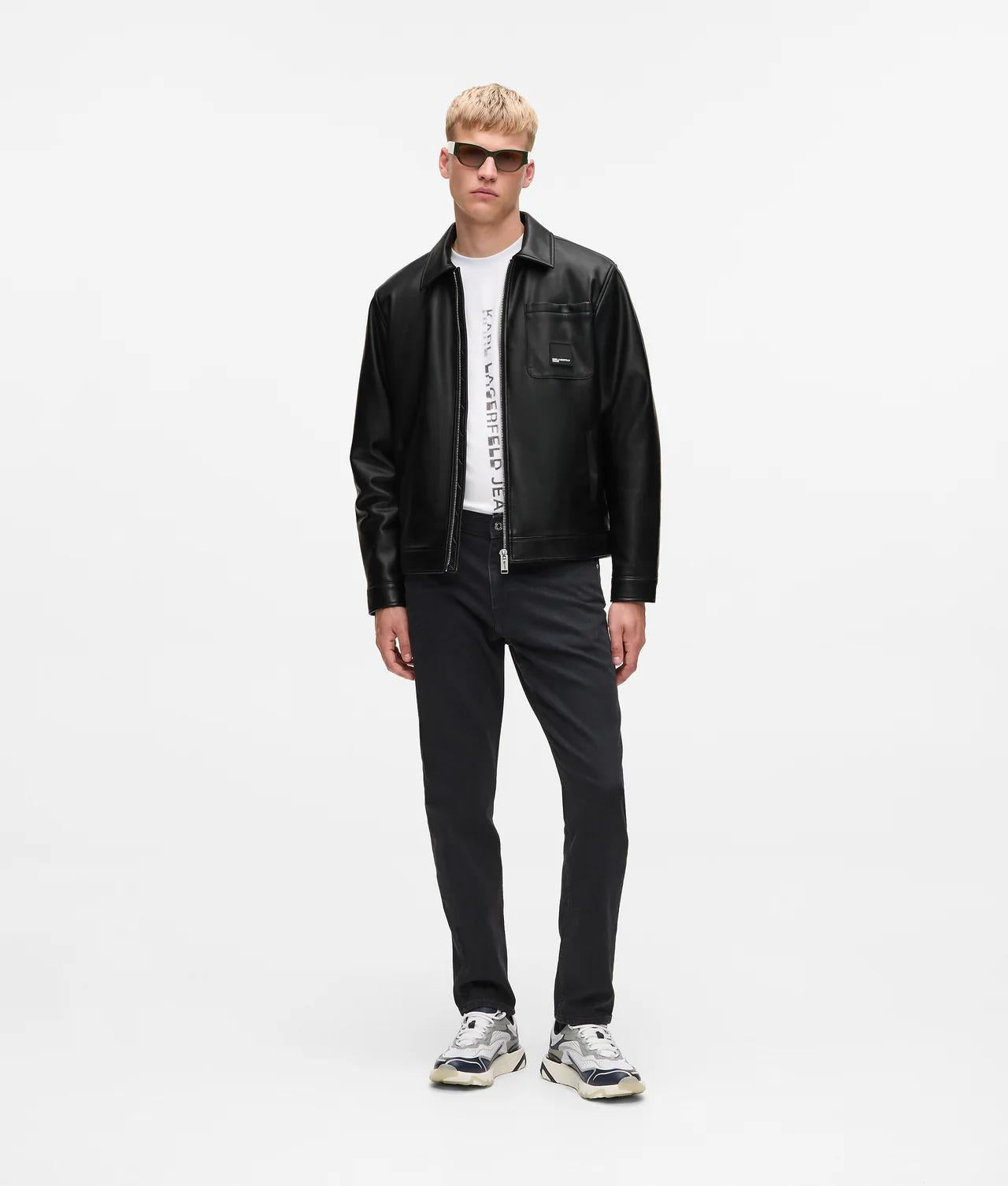 Giubbotto Karl Lagerfeld in ecopelle uomo