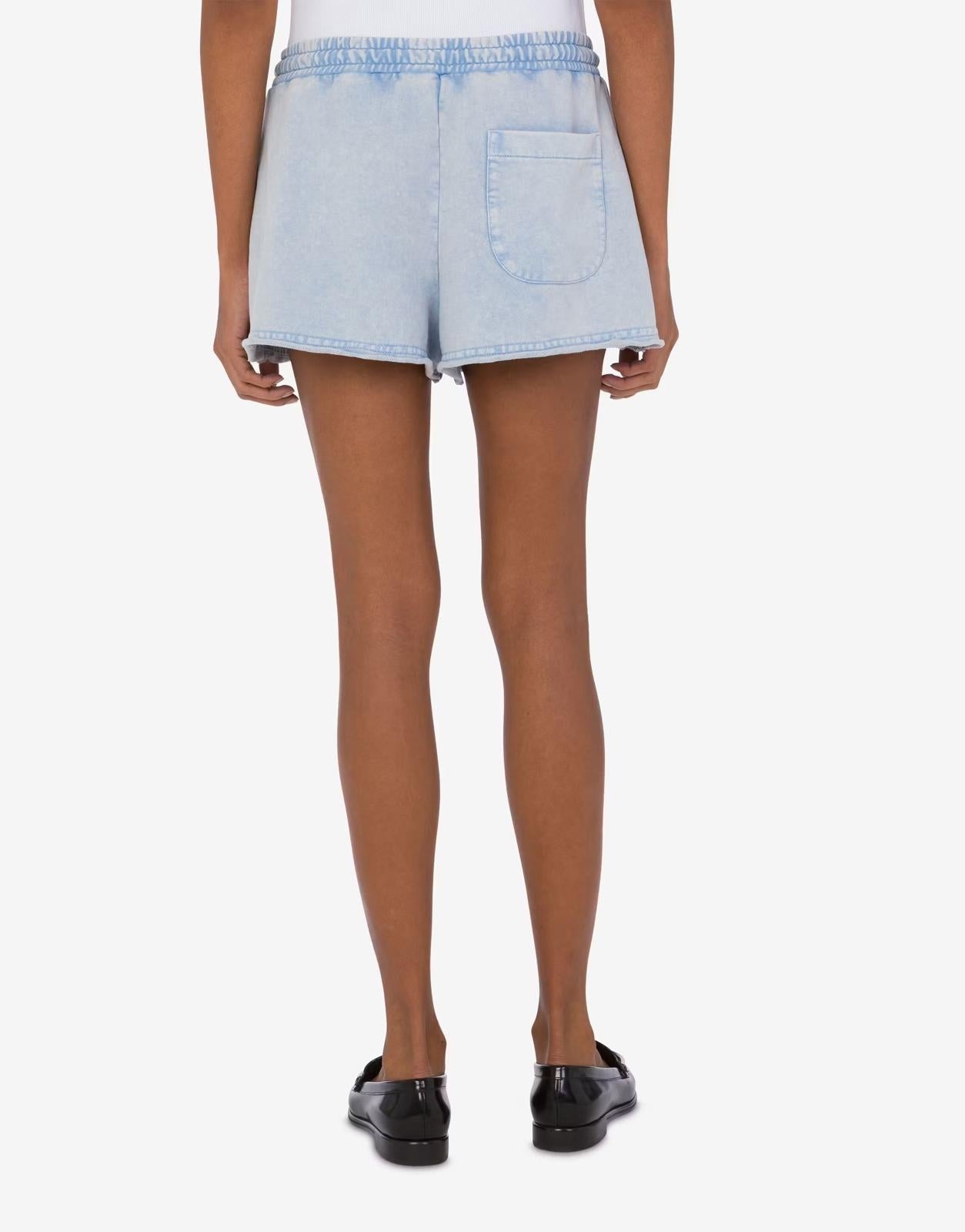 Short Moschino Jeans in felpa con logo stampato donna