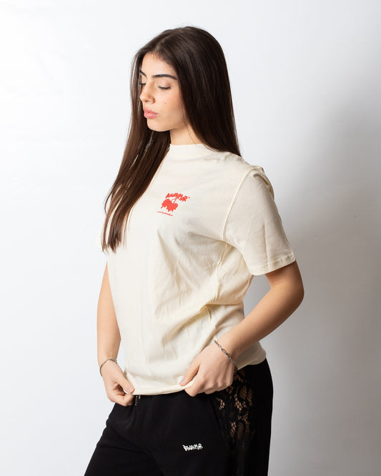 T-Shirt Disclaimer con stampa "Cherry" donna