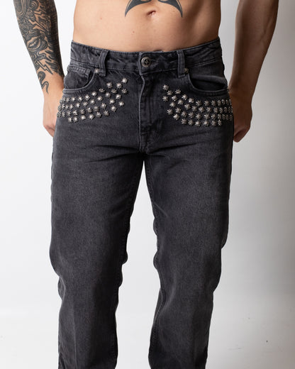 Jeans Richmond X flared leg con borchie uomo