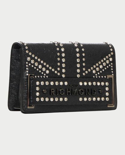Borsa John Richmond shoulder bag in vera pelle con strass donna