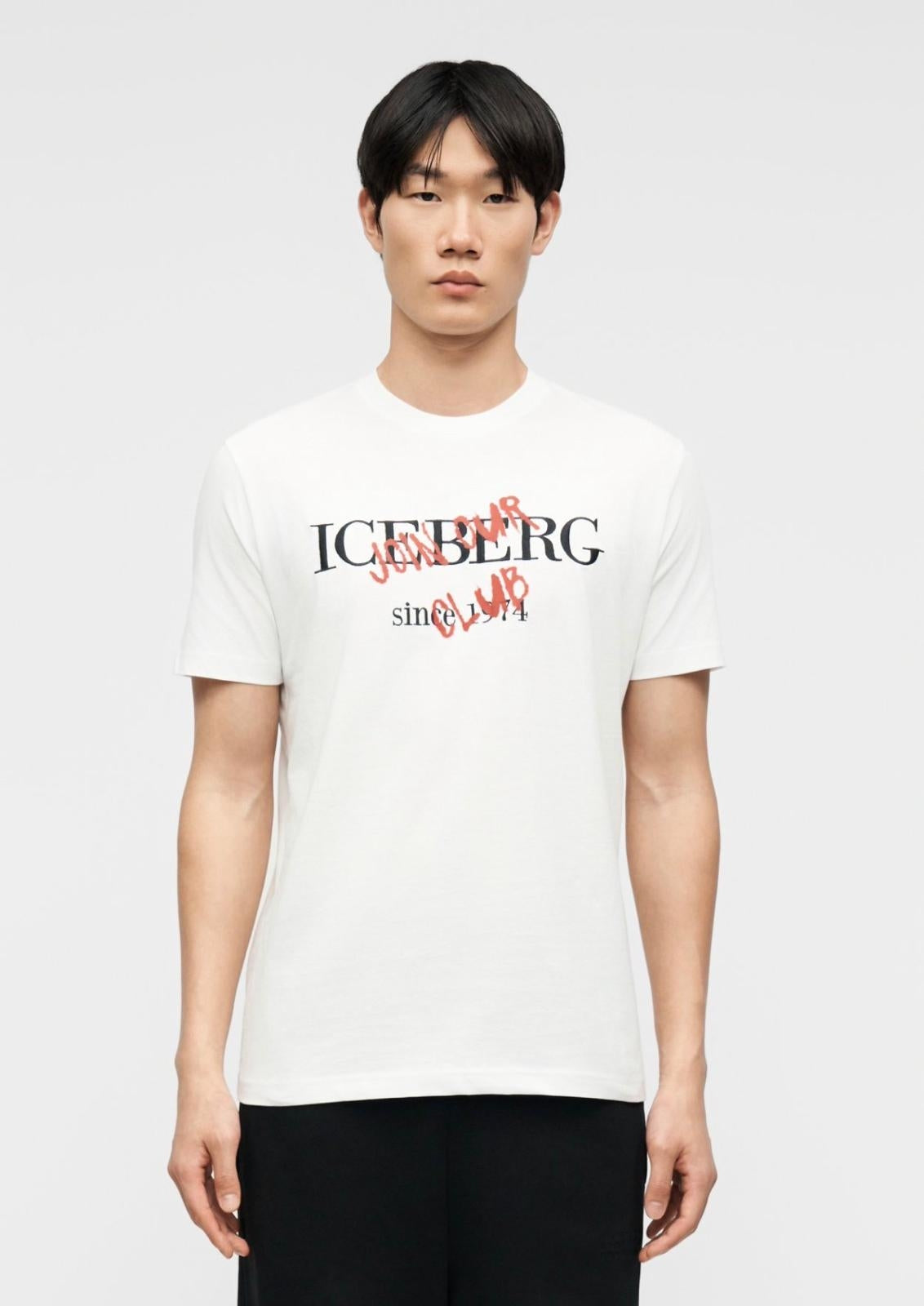 T-Shirt Iceberg con logo in ricamo uomo