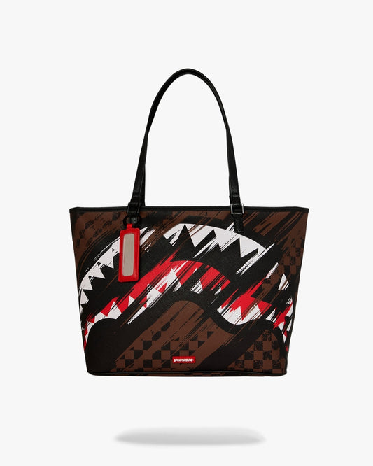 Borsa Sprayground marrone SMEARED GRUNGE TOTE 