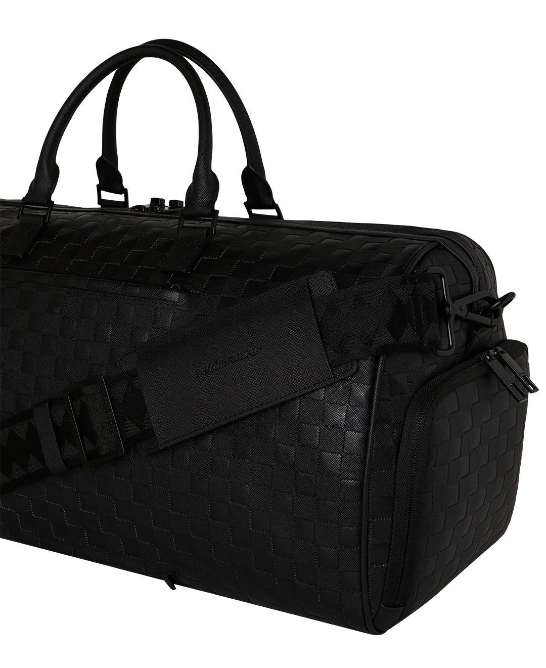 Borsone Sprayground nero RAISED CHECK DUFFLE