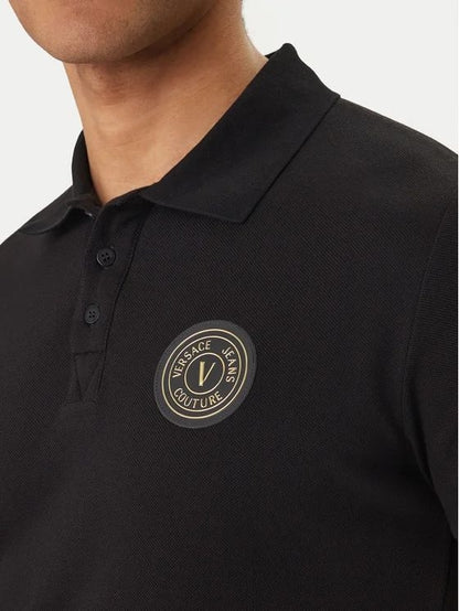 Polo Versace Jeans Couture con patch "V EMBLEM  " uomo