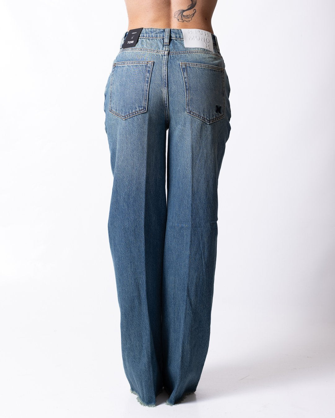 Jeans Richmond X loose fit con patch logata e ricami donna