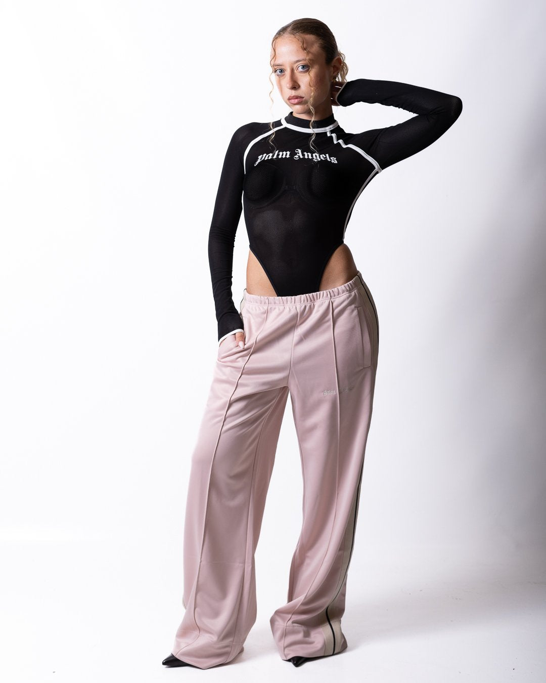 Pantalone Palm Angels logo ricamato 
