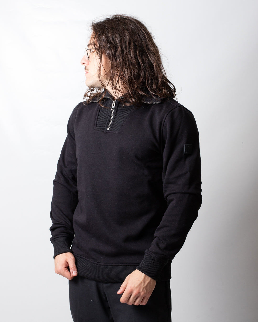 Felpa Liu Jo mezzazip a collo alto uomo