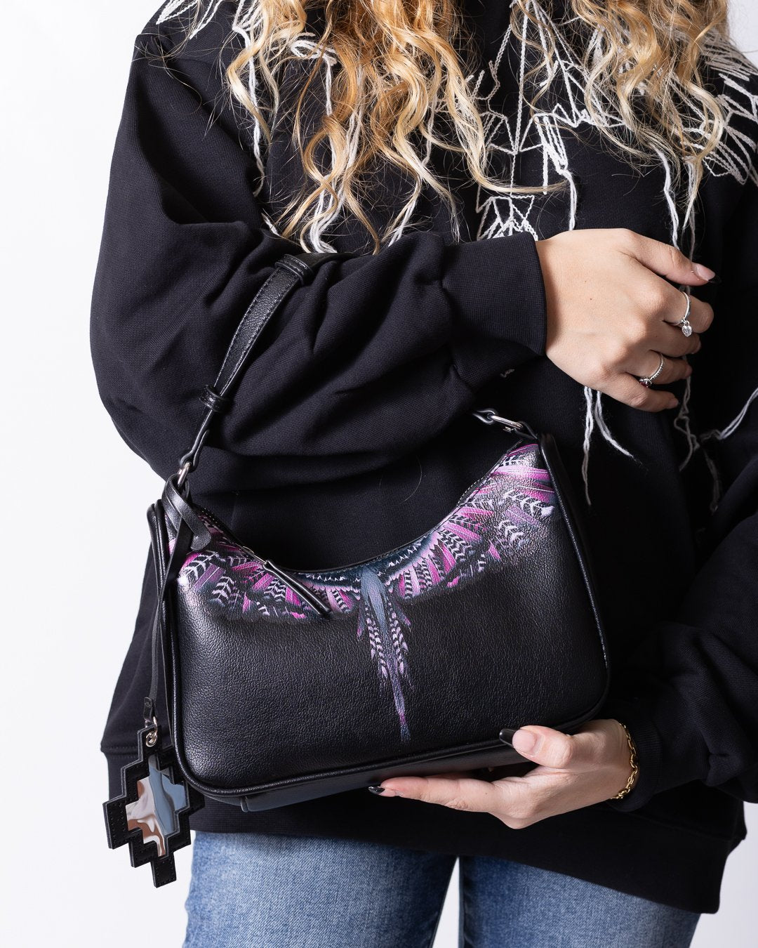Borsa Marcelo Burlon in ecopelle "Icon Wings"