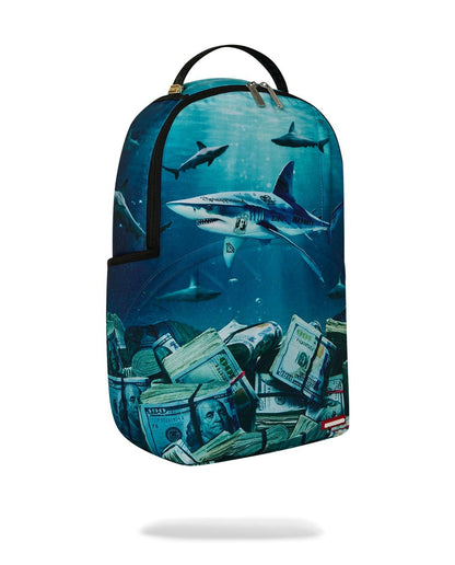 Zaino Sprayground blu SHARK UNDER WATER WITH MONEY BACKPACK 