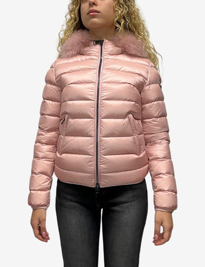 Piumino cangiante Colmar con cappuccio in vera pelliccia donna