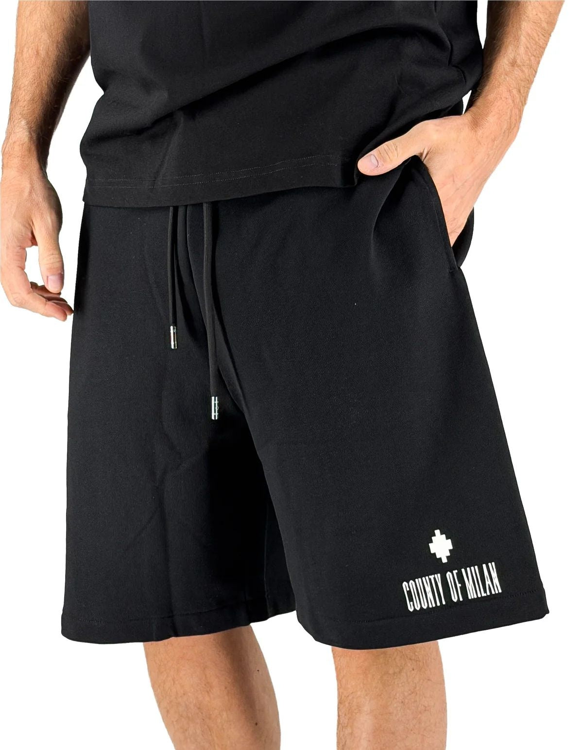 Bermuda Marcelo Burlon in felpa "County snake" uomo