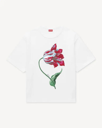 T-shirt Kenzo Paris con stampa "Tulipan" e logo