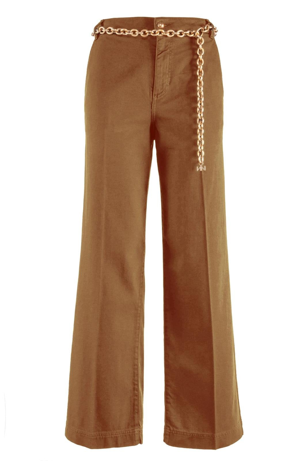 Pantalone Nenette straight con catena oro