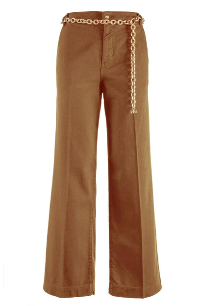 Pantalone Nenette straight con catena oro