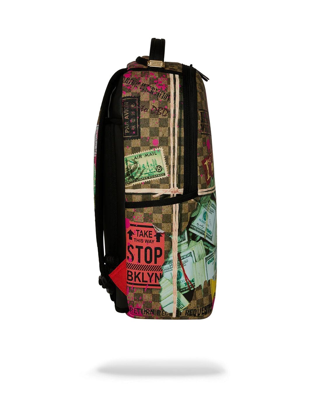 Zaino Sprayground marrone "Torn packaging rmx backpack"