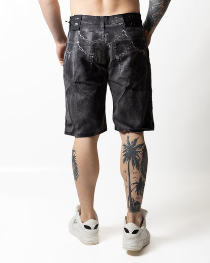 Bermuda John Richmond straight con stampa all-over uomo