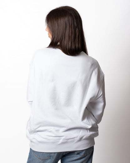 Felpa Moschino girocollo con ricamo logato "Laurel crown"