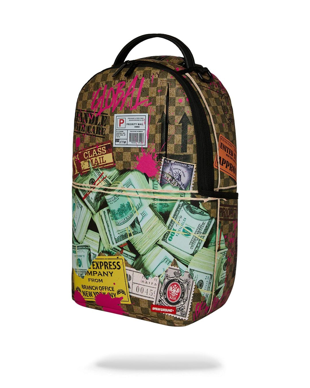 Zaino Sprayground marrone "Torn packaging rmx backpack"