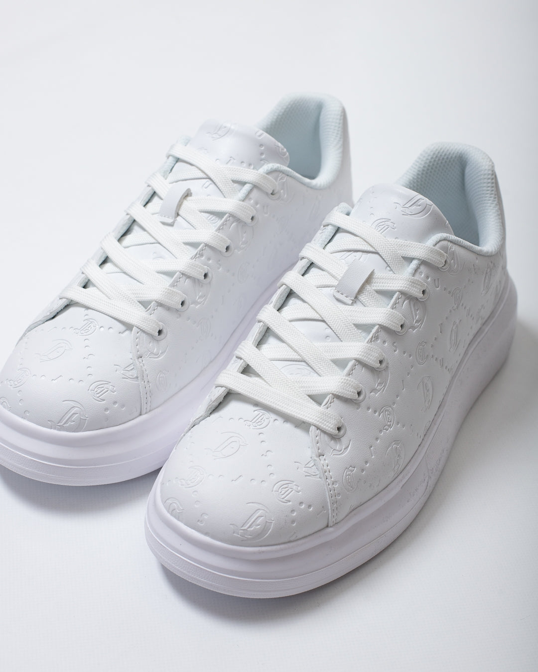Sneakers Just Cavalli in ecopelle con logo jacquard uomo