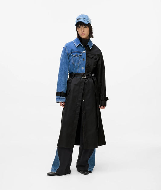 Trench Karl Lagerfeld Jeans "Mixed Material" donna