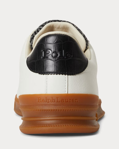 Sneakers Polo Ralph Lauren "Heritage Court II" in pelle con dettagli in tweed lana