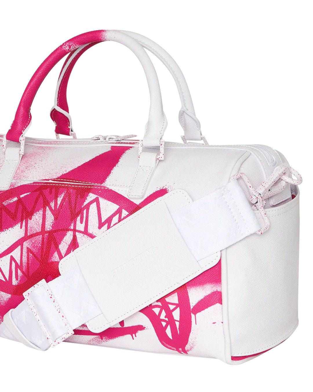 Borsa Sprayground bianco pink vandal  mini duffle