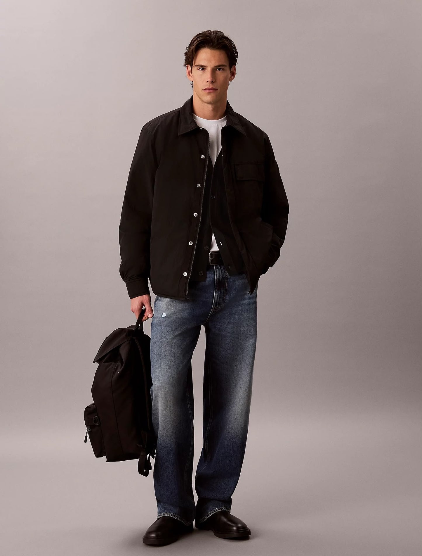 Cardigan Calvin Klein in cotone texturizzato uomo