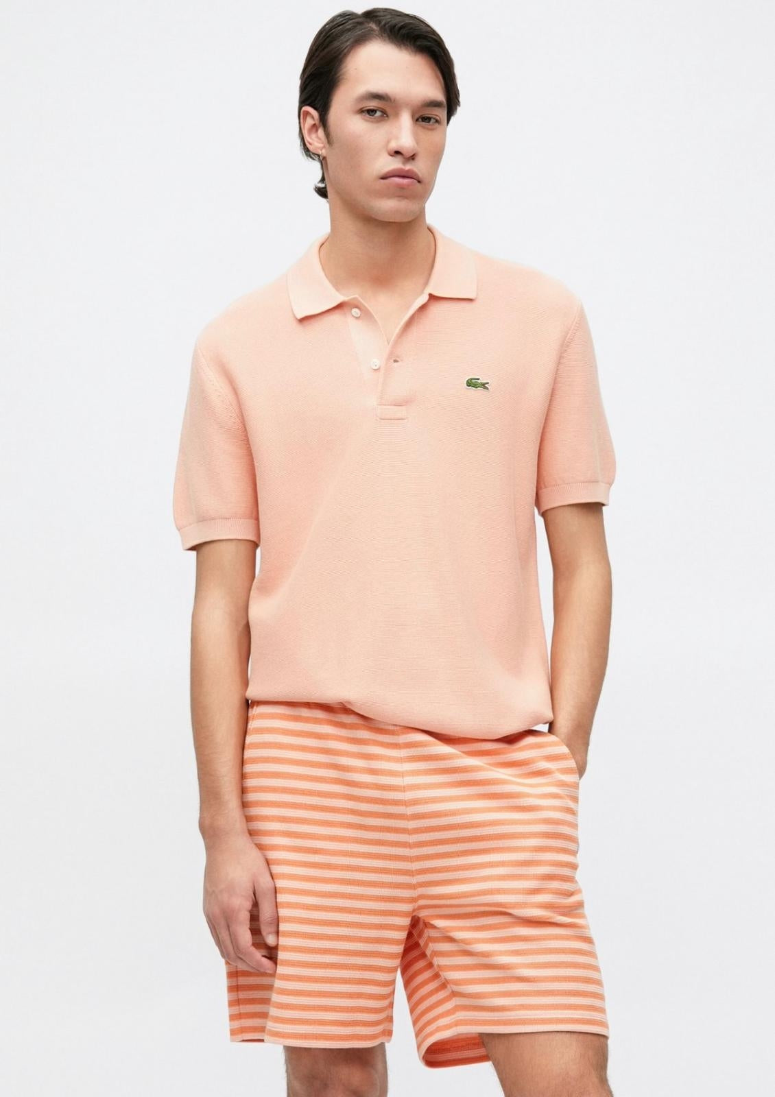 Polo Lacoste in maglia classic fit uomo