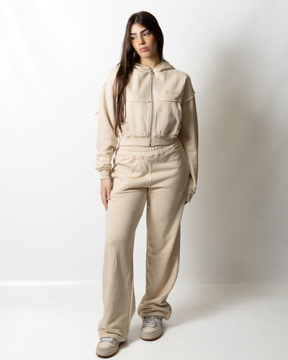 Felpa Comme des Fuckdown fullzip con cuciture a taglio vivo donna