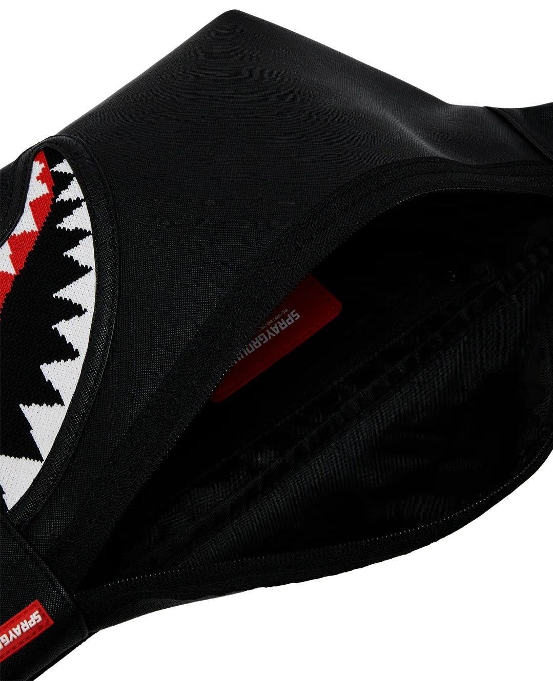 Marsupio Sprayground nero Fly knit mouth savvy crossbody