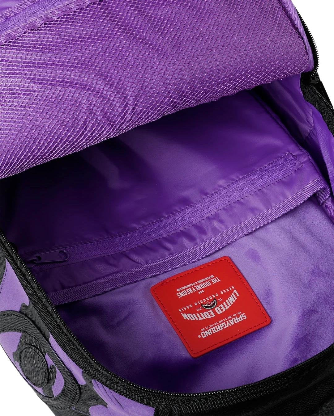 Zaino Sprayground nero PURPLE FLOCKED CAMO BACKPACK