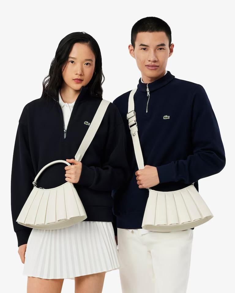 Borsa Lacoste in pelle plissettata donna