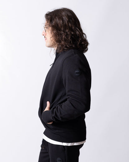 Felpa Colmar fullzip texturizzata a collo alto uomo