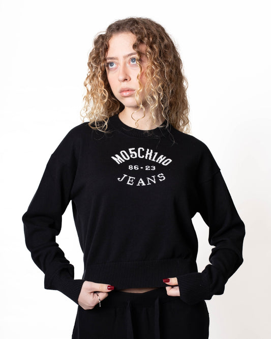 Maglia Moschino Jeans girocollo logata donna