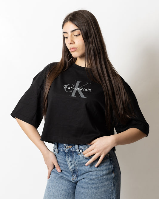 T-Shirt Calvin Klein con logo ricamato donna