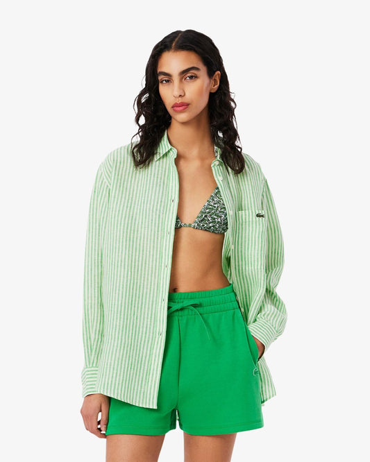 Camicia Lacoste maniche lunghe a righe