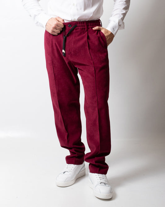 Pantalone Daniele Alessandrini in suede uomo