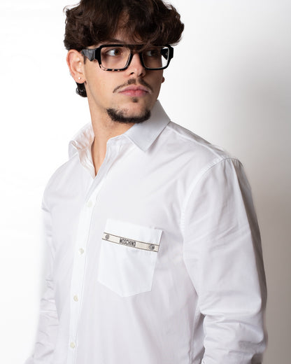 Camicia Moschino con taschino logato