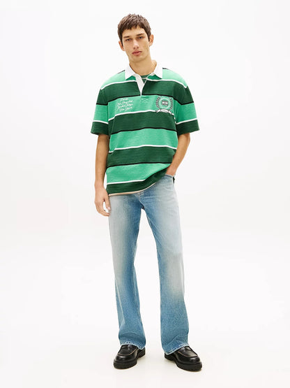 Polo Tommy Jeans relaxed "Stripe Rugby" uomo