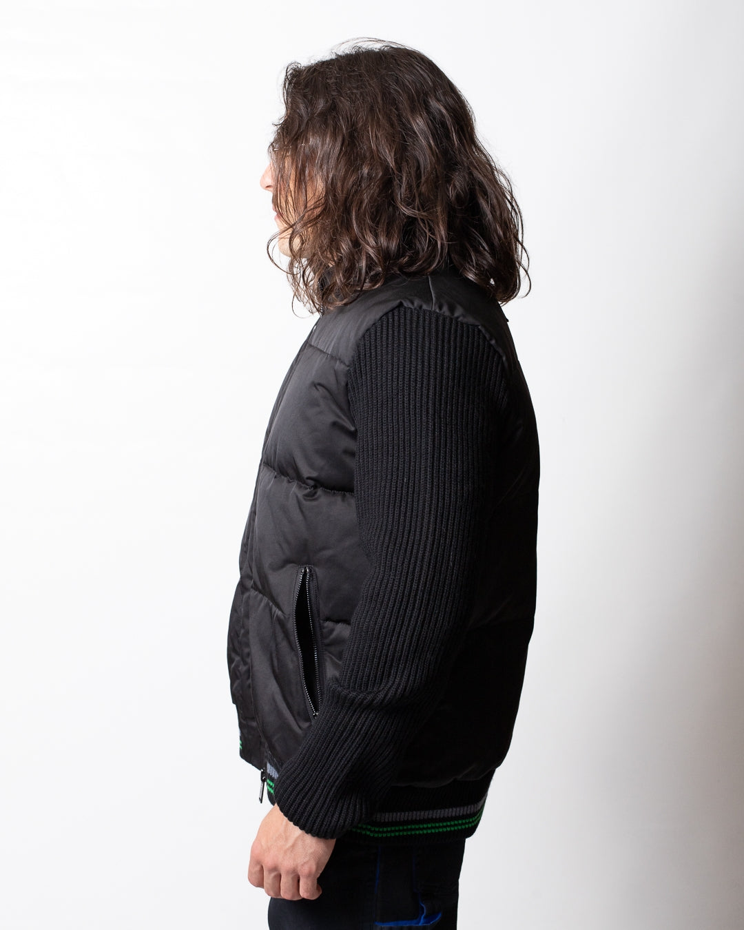 Giubbotto Iceberg con dettagli in maglia uomo