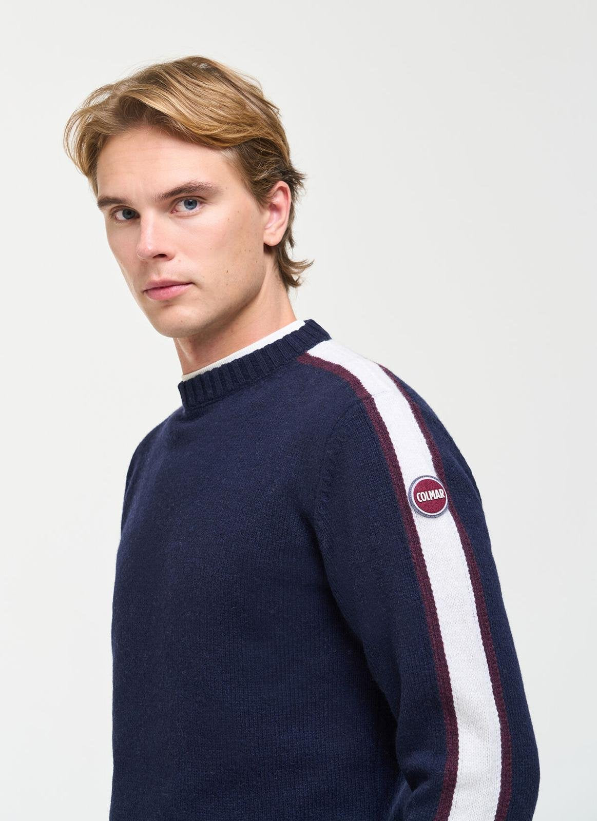 Maglia Colmar in lana con logo in rilievo