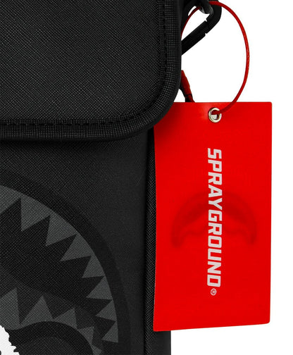 Tracolla Sprayground nero CENTER RIP REVEALING GRAY CHECK MESSENGER SLING 