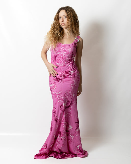 Abito Versace Jeans Couture "Curled Stripe Barocco" donna