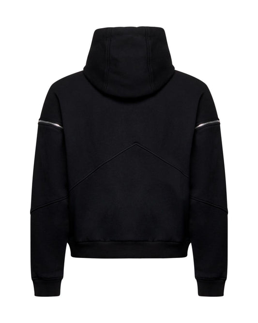 Felpa John Richmond fullzip con cappuccio e ricamo uomo